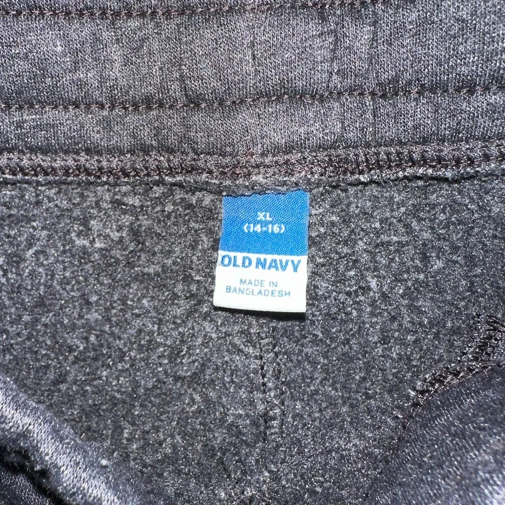 Old Navy Sweatpants Boys XL Black‎ Fleece Regular Drawstring Waist Tapered Leg